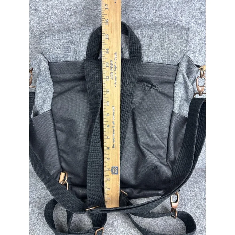 Petunia‎ Pickle Bottom Gray Diaper Bag Backpack Tote Medium Baby Boy Pockets